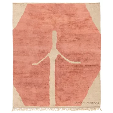 Abstract Moroccan Berber Rug Pink and Beige – ZIWLI