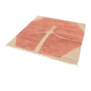 Abstract Moroccan Berber Rug Pink and Beige – ZIWLI