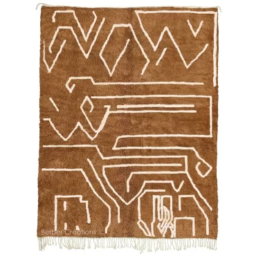 Brown Moroccan Berber Rug – TAFROUAT