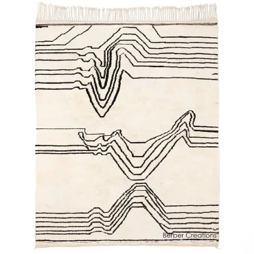 Moroccan Beni Ourain Rug Black and White – DOUWA