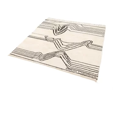 Moroccan Beni Ourain Rug Black and White – DOUWA