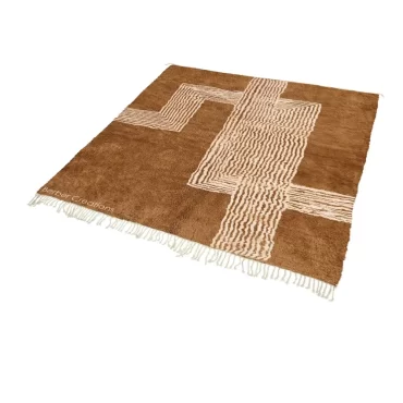 Moroccan Beni Wool Rug Brown – AMZIZ
