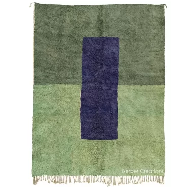 Moroccan Berber Beni Rug Green Abstract Pattern – MIRLEFT