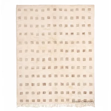 Moroccan Berber Rug Beige and White – OUDAD