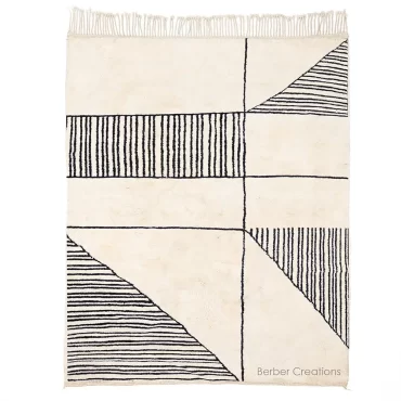 Moroccan Berber Rug Black and White – TAZA