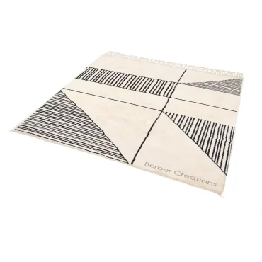 Moroccan Berber Rug Black and White – TAZA