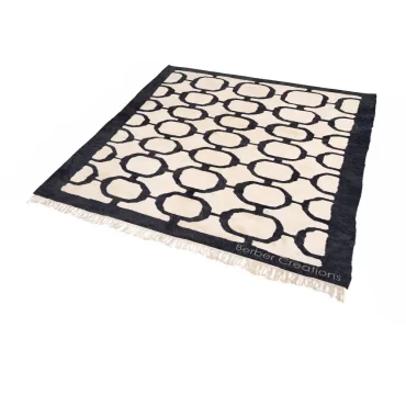 Moroccan Berber Wool Rug Black and White – YACOUB