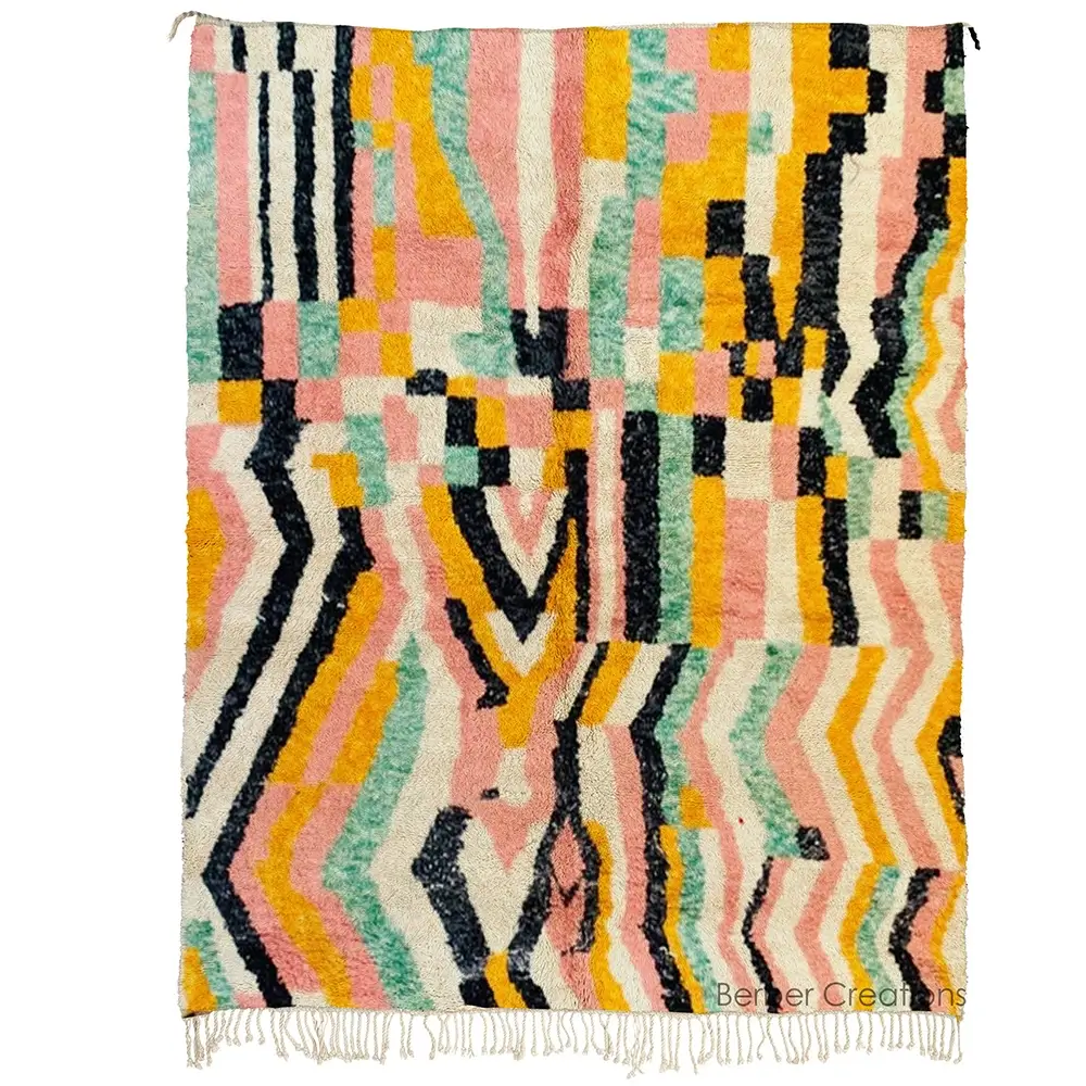 moroccan berber wool rug colorful - AGDZ