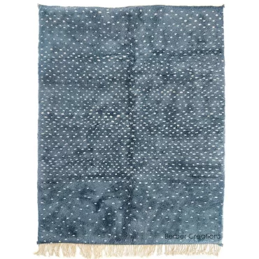 Moroccan Blue Rug With White Dots – TAMRI