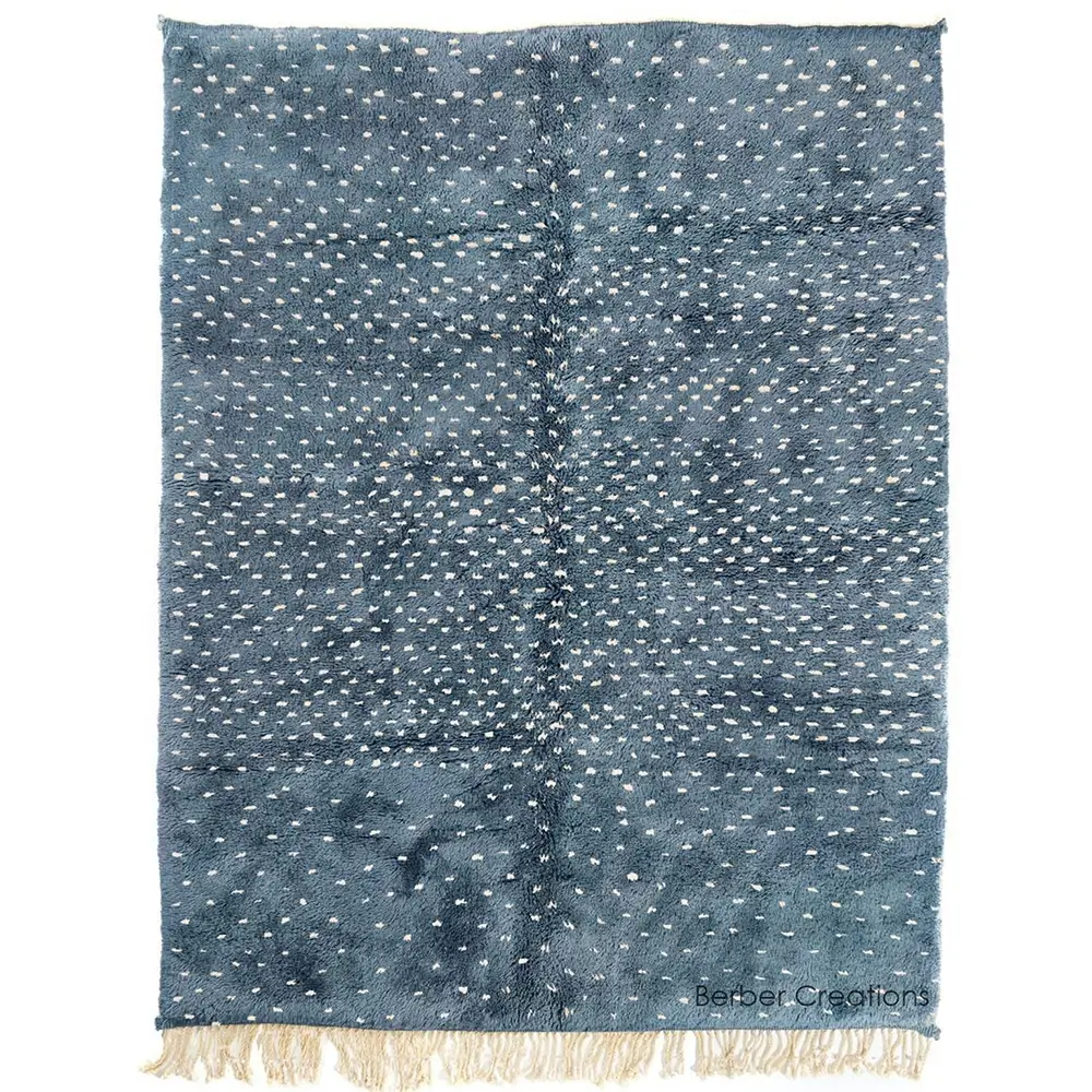 moroccan blue rug with white dots - TAMRI (1)