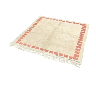 Moroccan Cream Rug Pink Squares – NOURIA