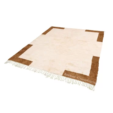 Moroccan Berber Rug Brown and White – RT0022