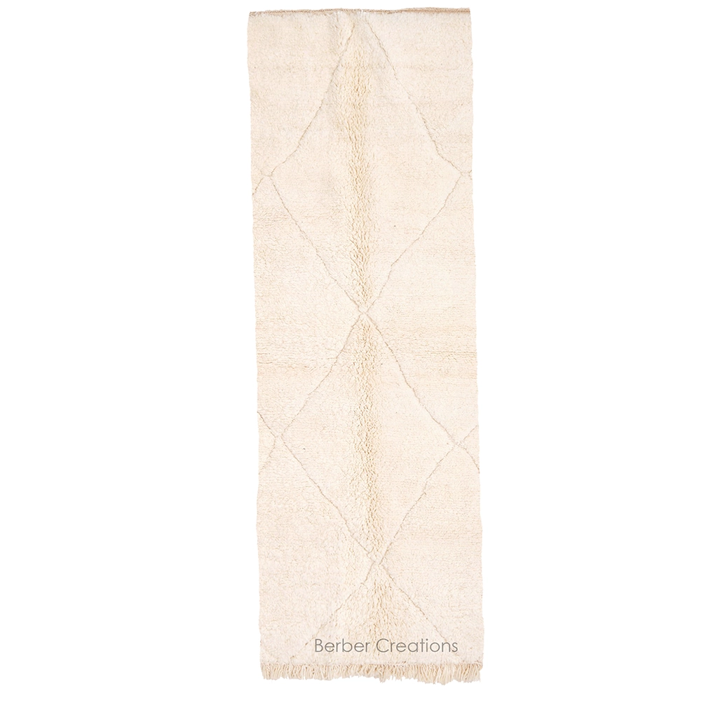 Moroccan Runner Rug white