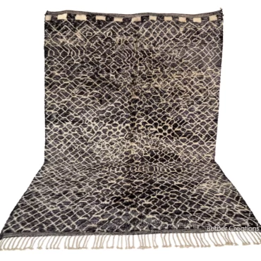 Beni Mrirt Wool Rug Black and White – SZ098