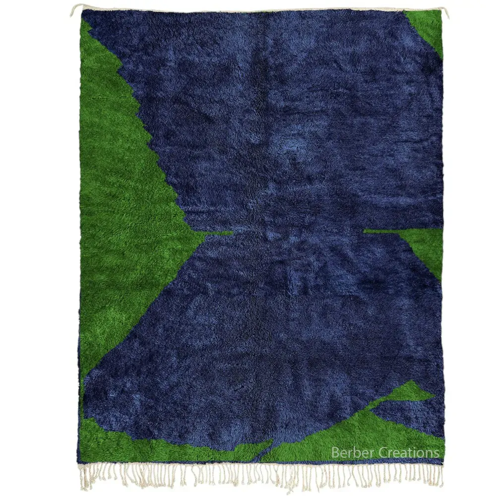 Beni rug Navy blue and green - Yara