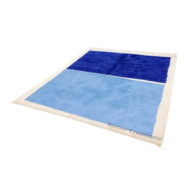 Moroccan Beni Ourain Rug Blue – BLUEBELL