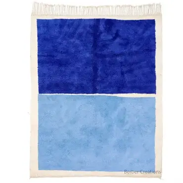 Moroccan Beni Ourain Rug Blue – BLUEBELL