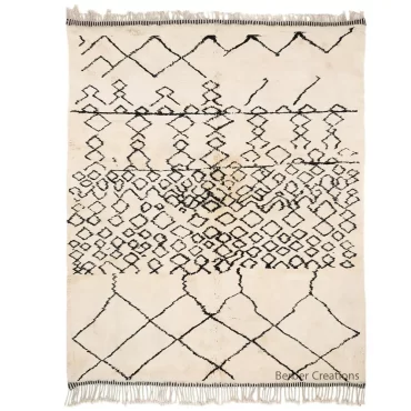Moroccan Berber Rug Black and White – YASMINA