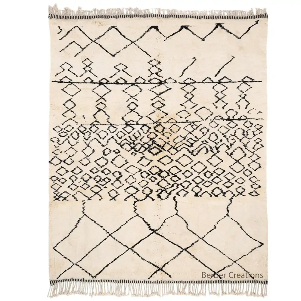 Moroccan Berber rug black and white - Yasmina (1)