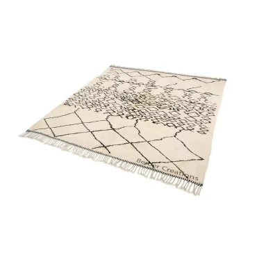 Moroccan Berber Rug Black and White – YASMINA