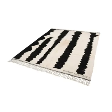 Moroccan Beni Rug Black and White – TAMARA