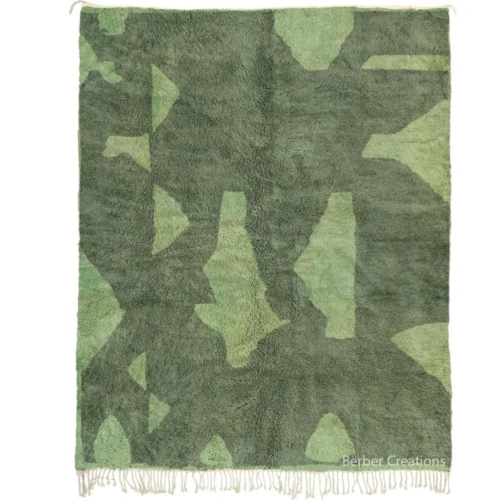 Moroccan beni rug green - Sawsan