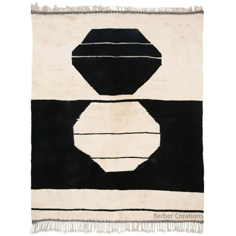 abstract moroccan berber wool rug - Najwa