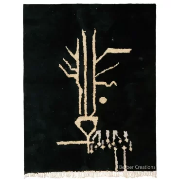 Black Moroccan Beni Rug – RUWAYDA