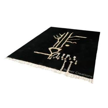 Black Moroccan Beni Rug – RUWAYDA