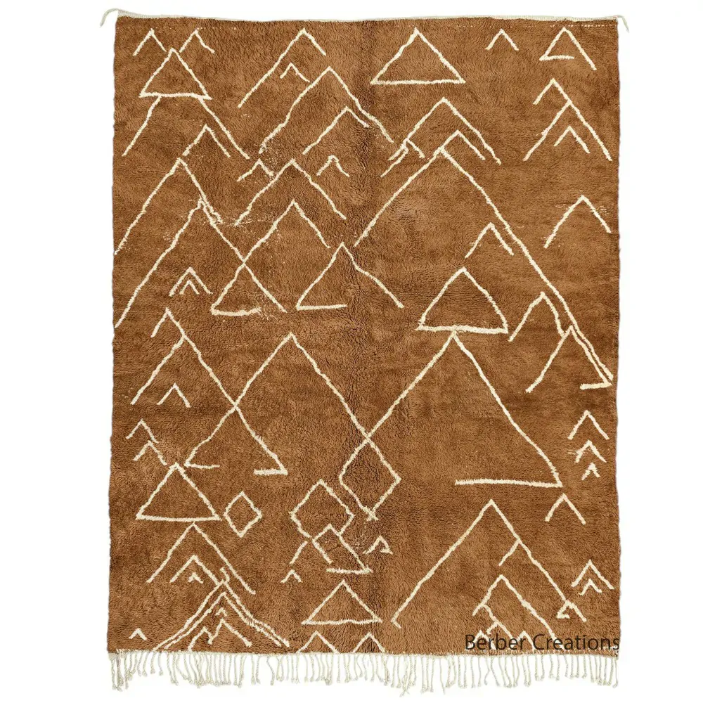 brown moroccan wool rug - Shams