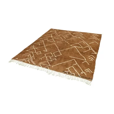 Brown Moroccan Wool Rug – SHAMS