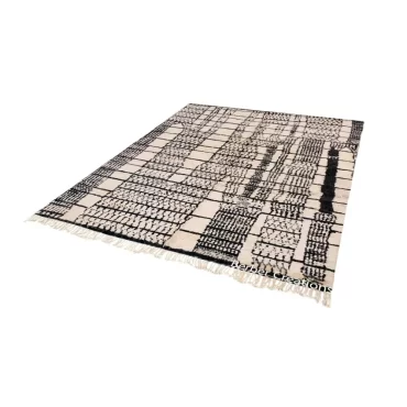 Contemporary Beni Ourain Rug Black and White – Tahani