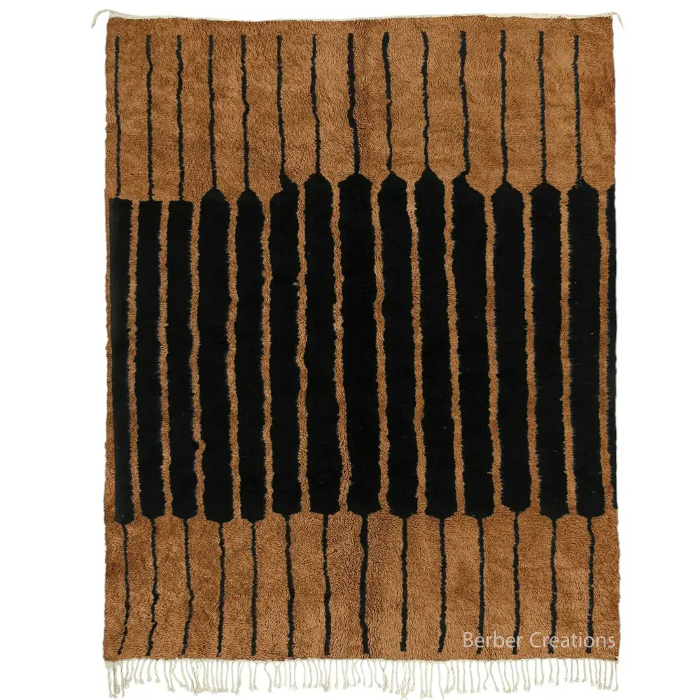 handmade beni rug brown and black - Maha