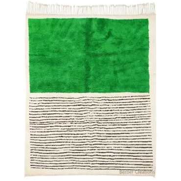 Handmade Moroccan Beni Rug Green – FAJR