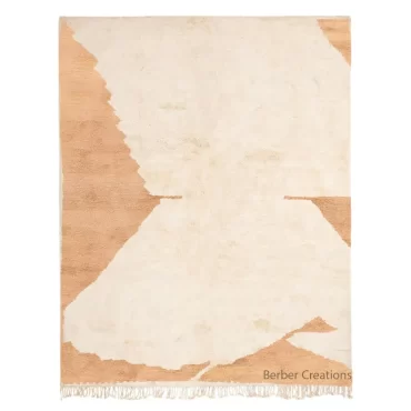 Moroccan Berber Wool Rug White and Peach – MAISSA