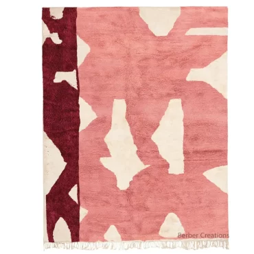 Abstract Moroccan Beni Rug Pink – MAYSA