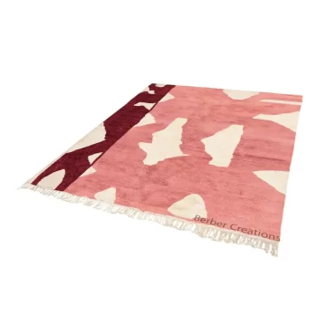 Abstract Moroccan Beni Rug Pink – MAYSA