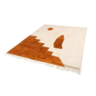 Moroccan Beni Rug Orange and White – ARWA