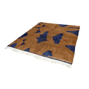 Moroccan Berber Rug Brown and Blue – JUMANA
