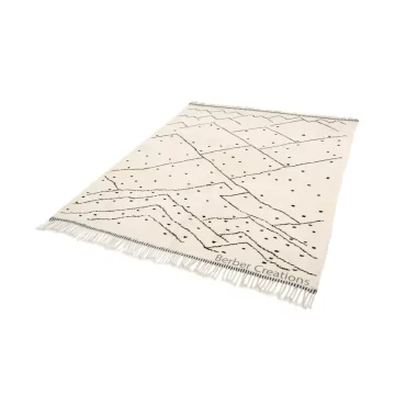 Moroccan Berber Wool Rug Black and White – ILHAM