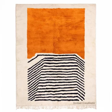 Abstract Moroccan Beni Rug Orange – YASSMINE