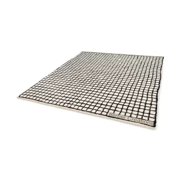 Custom Black and White Rug | Geometric Moroccan Grid Design