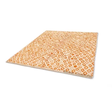 Custom Moroccan Rug | Orange Diamond Lozenge Pattern