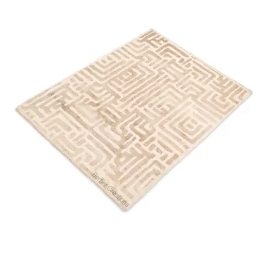 Moroccan Beni Ourain Rug – Abstract Labyrinth Design