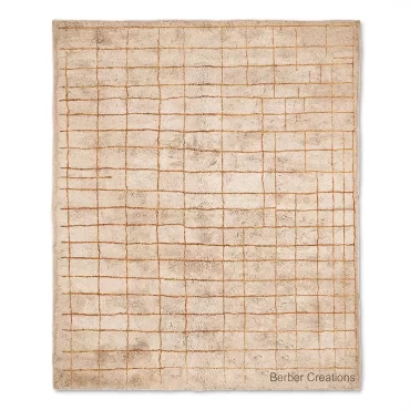 Moroccan Beni Ourain Rug – Berber Grid Design