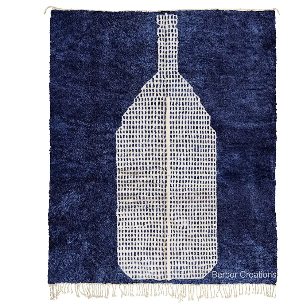 Beni Ourain rug, abstract Moroccan wool, hand-knotted, intricate pattern, HYDRA area rug