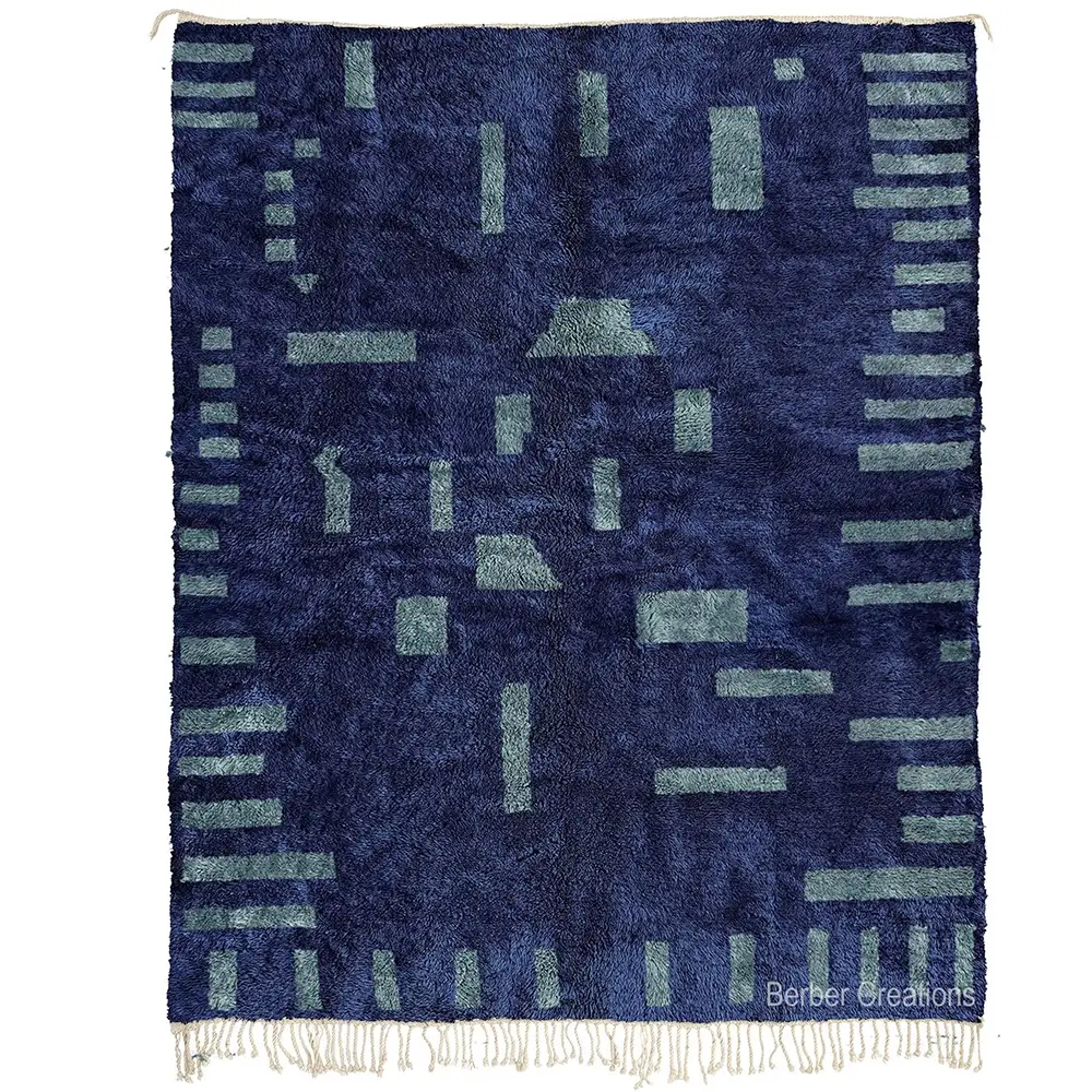 Beni Ourain rug, abstract Moroccan wool, hand-knotted, intricate pattern, ORION area rug