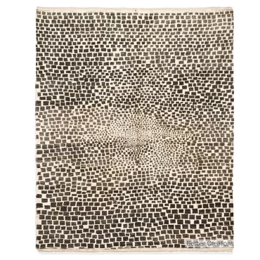 Micro-Checkered Beni Ourain Rug | Black & White – PIXEL