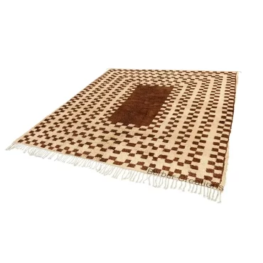 Checkered Brown Beni Ourain Rug – REMI