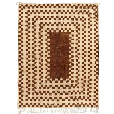 Checkered Brown Beni Ourain Rug – REMI